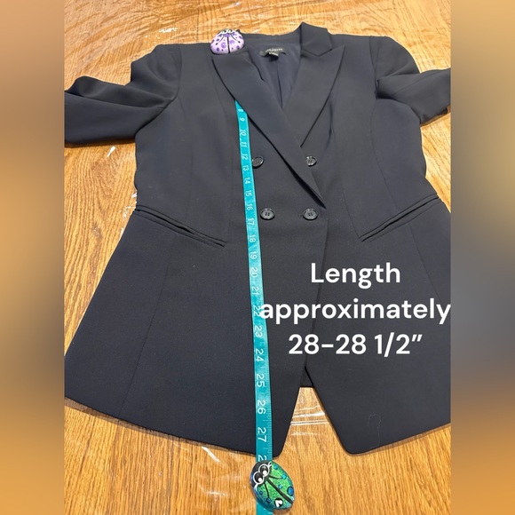Ann Taylor Blazer Classic Wool Blend Double Breasted Button Front Pockets Size 4 - Picture 15 of 16